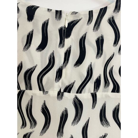 Joie Silk Dress Size Small Black and White Peplum Country Club Preppy NWT - Picture 8 of 11